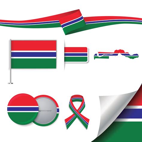 Gambia Flag with elements 2611965 Vector Art at Vecteezy