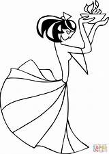 Dancing Lady coloring Page  Free Printable Coloring Pages sketch template