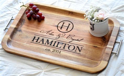 Personalized Serving Tray with Handles | Personalized serving tray ...