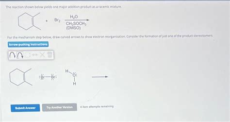 Solved The reaction shown below yields one major addition | Chegg.com