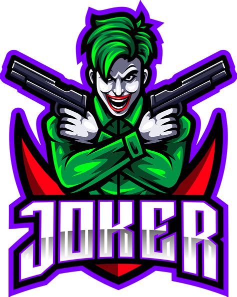 Joker esport mascot logo design By Visink | TheHungryJPEG