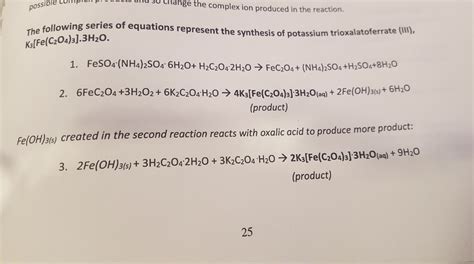 Solved In this experiment 4.0g of ferrous ammonium sulfate, | Chegg.com | Chegg.com