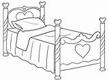 Bed Coloring Page sketch template