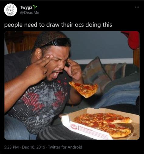 Deadmii: people need to draw their ocs doing this | Levitating Pizza / Pizzakinesis | Know Your Meme