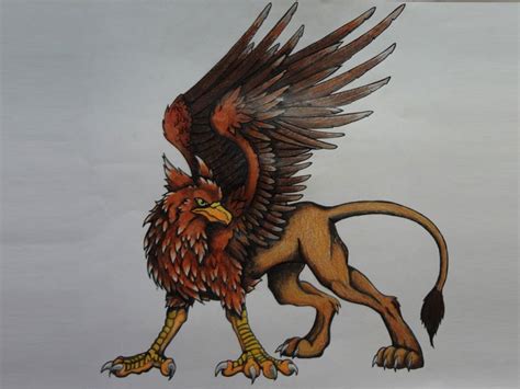 Super colorful lion griffin tattoo design - Tattooimages.biz