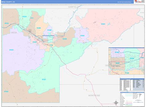 Mesa County, CO Wall Map Color Cast Style by MarketMAPS - MapSales