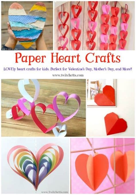 Paper Heart Crafts ~ 19 crafts that are perfect for Valentine's Day