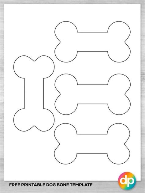 Shape Templates, Templates Printable Free, Free Printables, Dog Bone