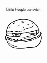 Hamburger coloring pages sketch template