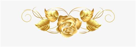 Clipart Rose Rose Gold - Clip Art Gold Rose Transparent PNG - 600x237 ...