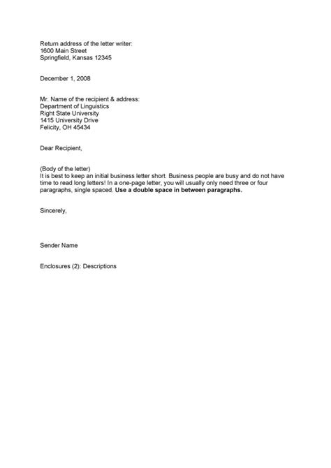 Sample Proper Business Letter Format Template Forms 2022 - Bank2home.com