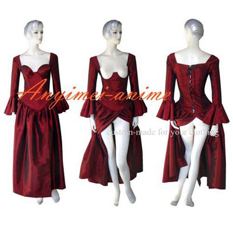 US$ 115.74 - O Dress The Story Of O With Bra Red Tafetta Dress Cosplay Costume Tailor-Made[G231 ...