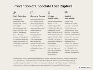 Ruptured chocolate cyst presentation ppt | PPT