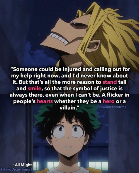 25+ POWERFUL ALL MIGHT Quotes - My Hero Academia (Images) - QTA | Hero quotes, Anime quotes ...