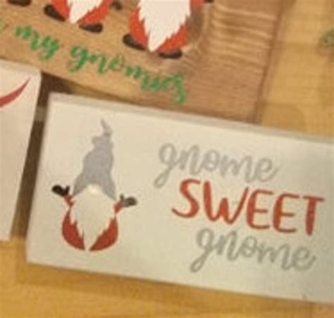 Gnome Sweet Gnome Sign Christmas Gnome Decor Gnome for - Etsy