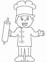 Chef Coloring Pages sketch template