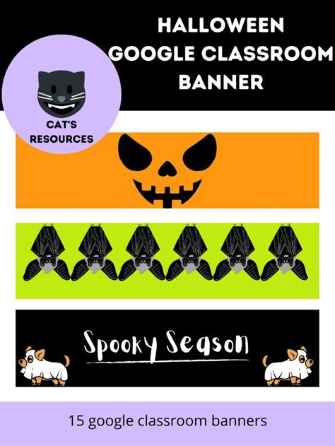 Google Classroom Halloween Banners | Classroom banner, Halloween banner ...