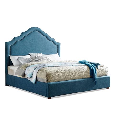 Steve Silver Ensley Upholstered Sapphire Blue King Bed-EN900KBED - The Home Depot