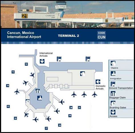 Cancun International Airport Map (CUN)