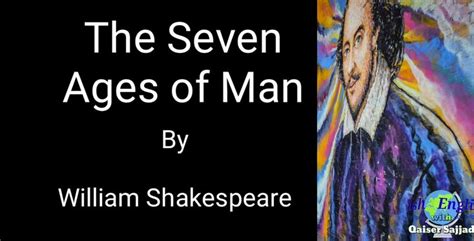 The Seven Ages of Man by William Shakespeare Poem | Ages of man, William shakespeare, Age