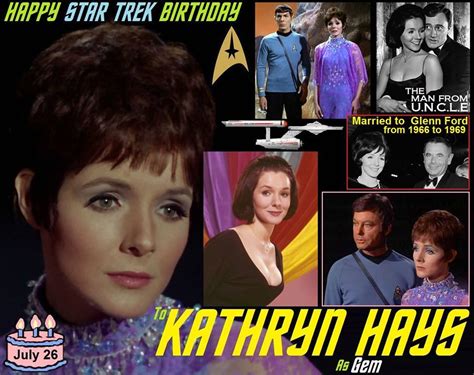 Remembering Kathryn Hays, born July 26 in 2022 | Star trek birthday, The man from uncle, Star trek