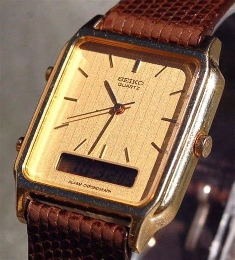 Gents Vintage Seiko Gold Tone Alarm Watch Chronograph H601 - 5349 Mint ...