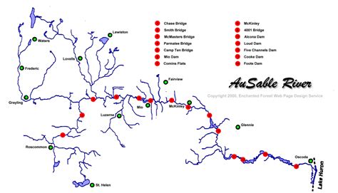Ausable River Dams Map