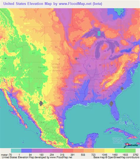 US Elevation and Elevation Maps of Cities, Topographic Map Contour