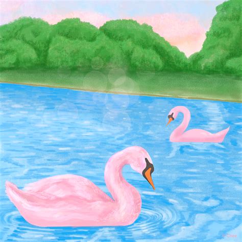 Pink swan on Behance