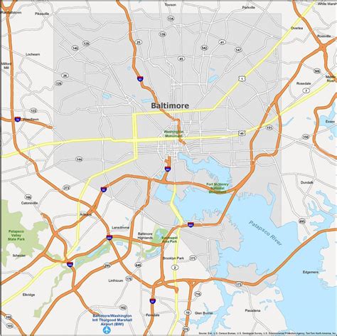 Baltimore Map [Maryland] - GIS Geography