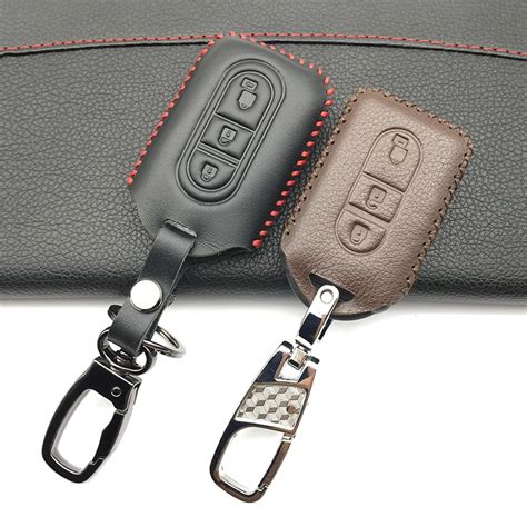 2018 Car Key Case Fob Cover Shell Leather Skin Cover For Nissan NAVARA QASHQAI MICRA JUKE X ...