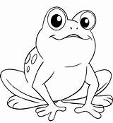 Cute Frog Easy Sheet coloring Page sketch template