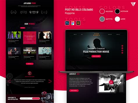 Web Template Concept for a Production House by Akshoy Saha on Dribbble