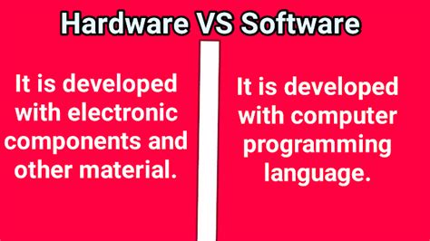 Difference between hardware and software in hindi language - vipboo