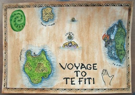 Print of Wayfinding inspired voyage to Te Fiti map in 2021 | Map, Moana boat, Moana