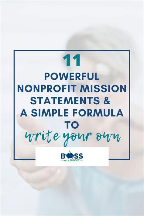 11 Powerful Nonprofit Mission Statements | Mission statement examples, Writing a mission ...