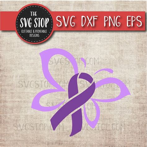 Epilepsy Awareness Ribbon SVG Butterfly Svg Dxf Png Eps | Etsy