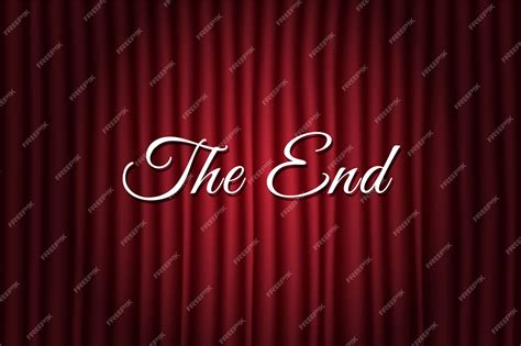 Premium Vector | The end text over red backdrop