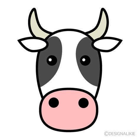 Cow Face Clip Art Free PNG Image｜Illustoon