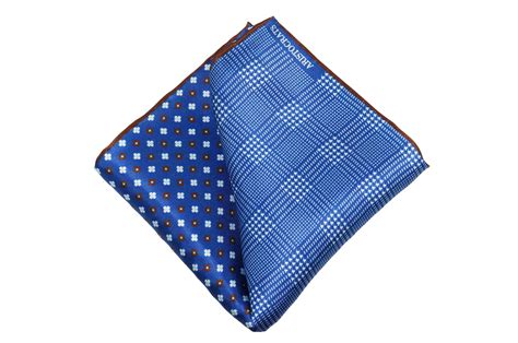 Blue Multi Pattern Silk Pocket Square – Aristocrats Bows N Ties