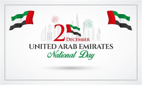 UAE National Day Logotype with UAE National Flag Stock Vector ...