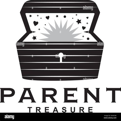 Parenting logo design with treasure chest icon template Stock Vector Image & Art - Alamy