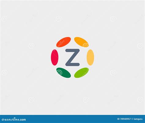 Color Letter Z Logo Icon Vector Design. Hub Frame Logotype Stock Vector - Illustration of strong ...