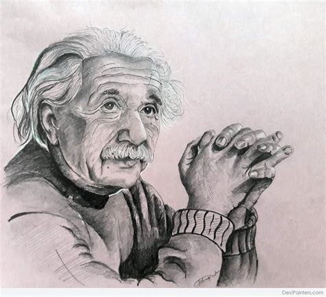 Best Pencil Sketch Of Albert Einstein - Desi Painters