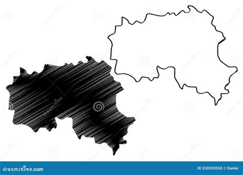 Gurgaon District Haryana State, Republic Of India Map Vector Illustration, Scribble Sketch ...