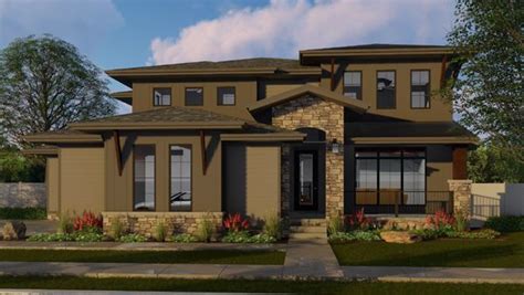 Prairie House Plan - 4 Bedrooms, 3 Bath, 3156 Sq Ft Plan 52-239 Prairie House, Prairie Style ...