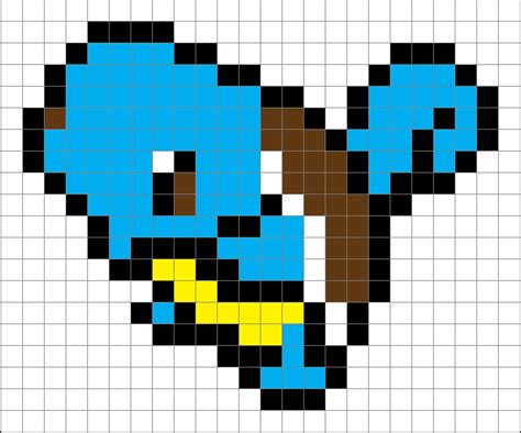 Squirtle Pixel Art Minecraft Amino