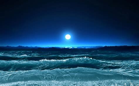 Sea waves during night time HD wallpaper | Wallpaper Flare