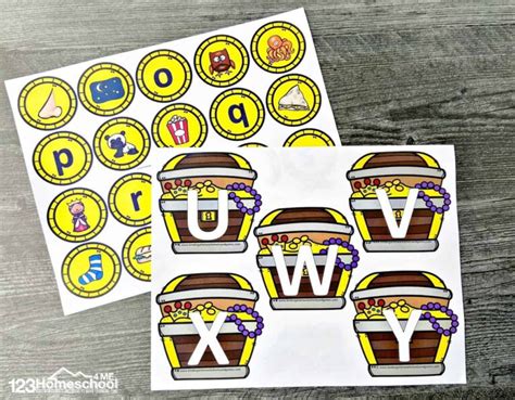 ☠️ FREE Pirate Letter Sound Games Printable Matching Activity