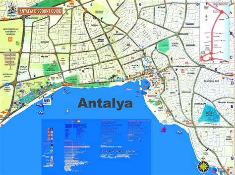 Antalya tourist map - Ontheworldmap.com